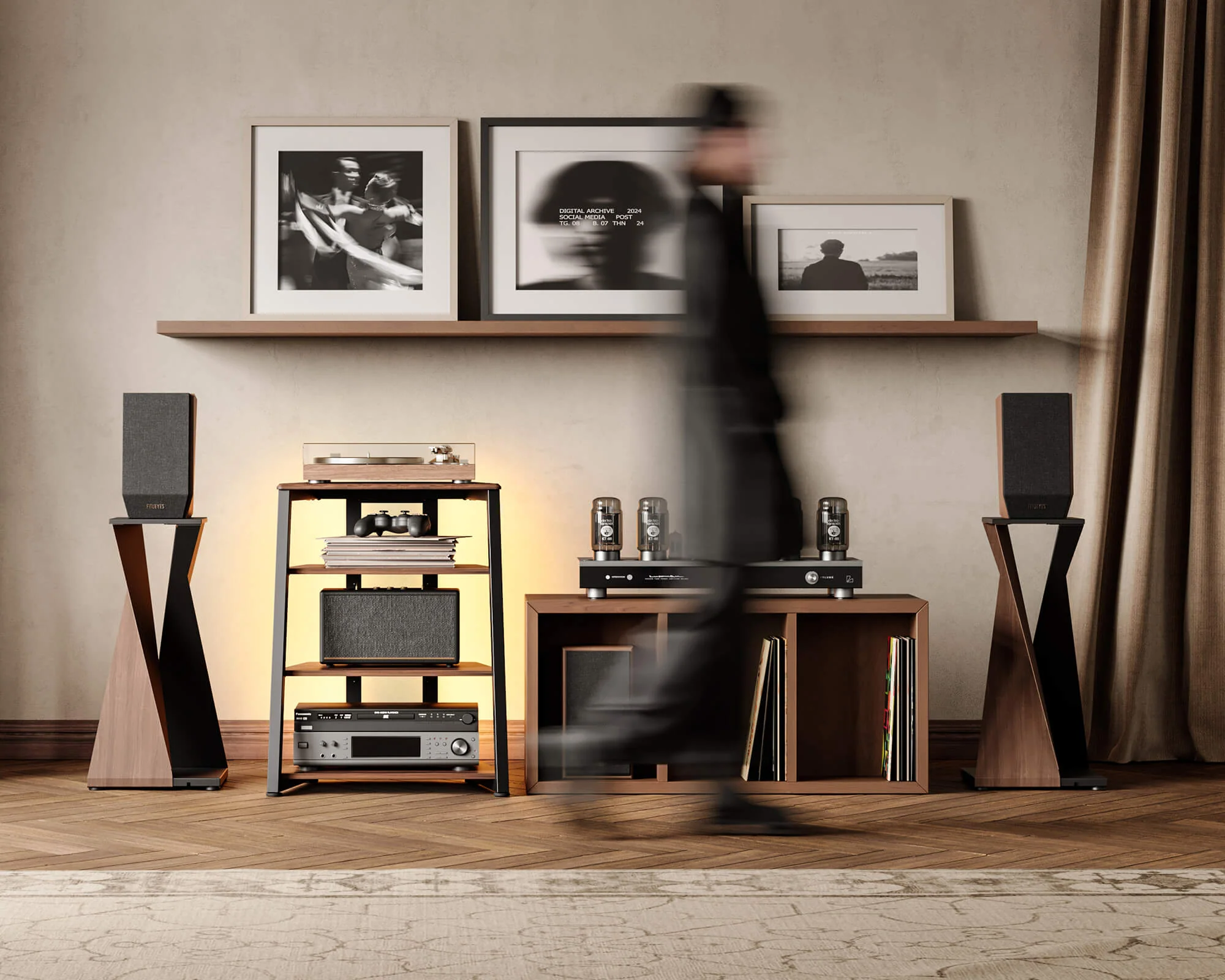 Eiffel V2 AS07 LED Record Player Stand - Image 2