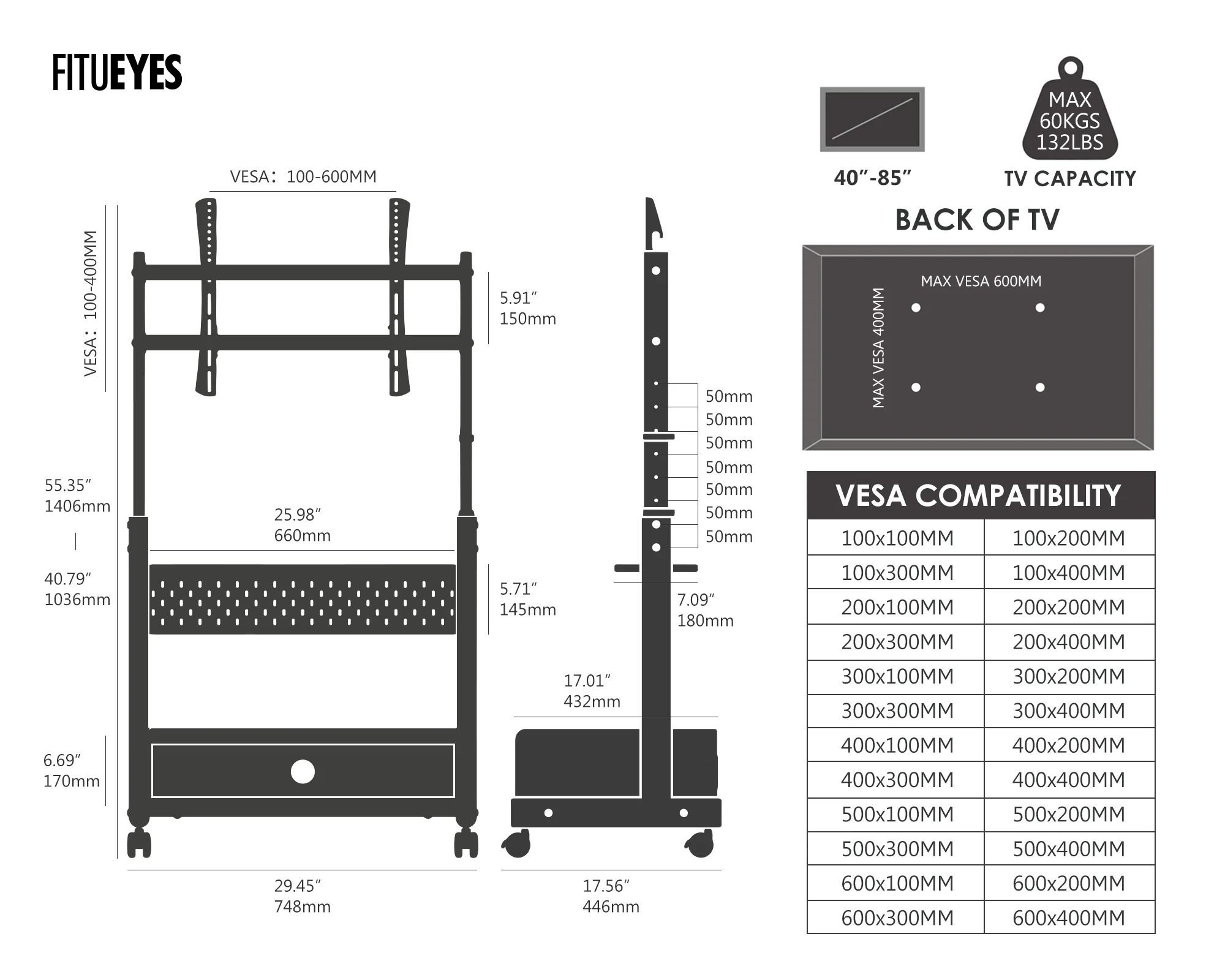 K TC85 TV Cart - Image 21