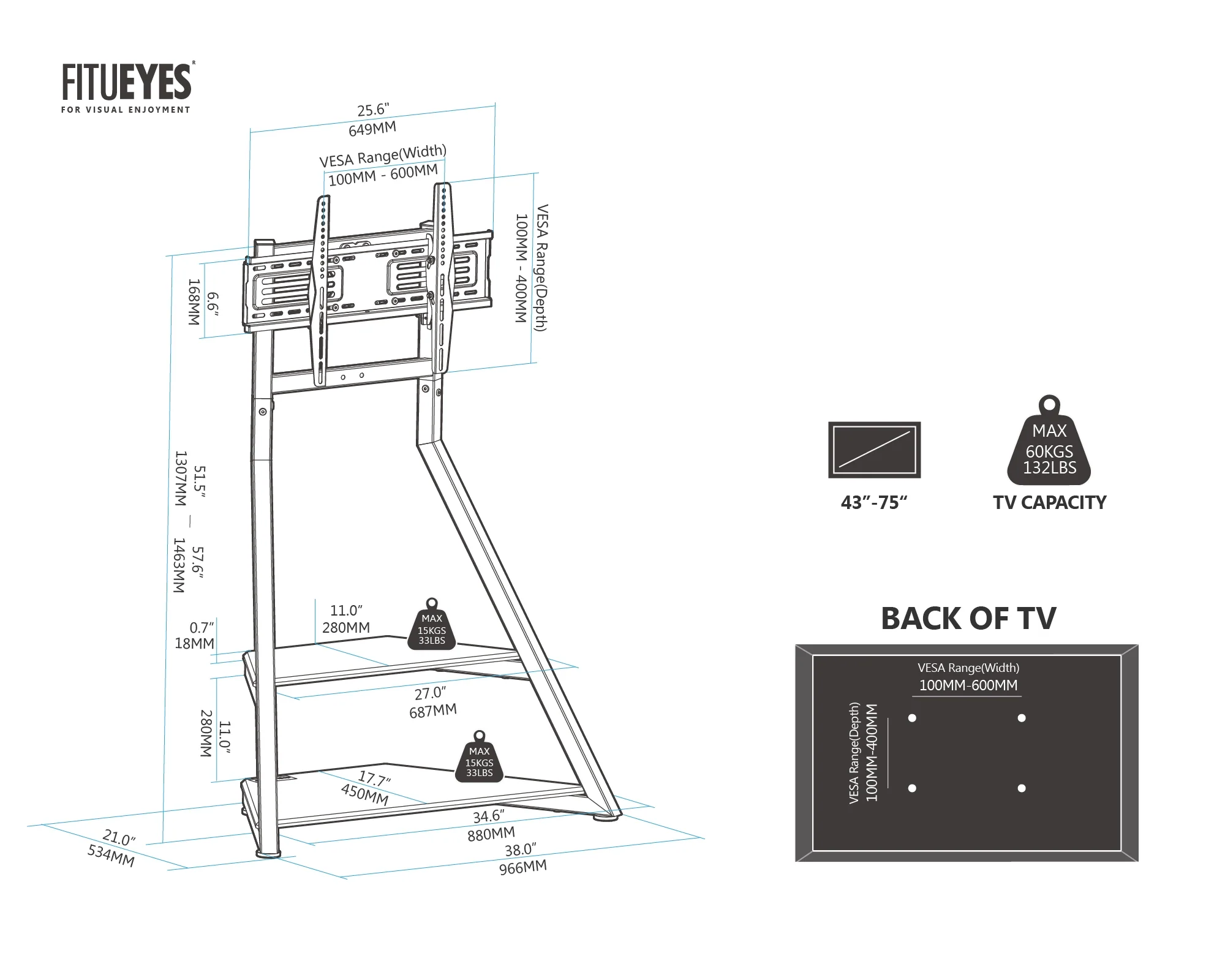 Eiffel Series Collection TV Stand - Image 58