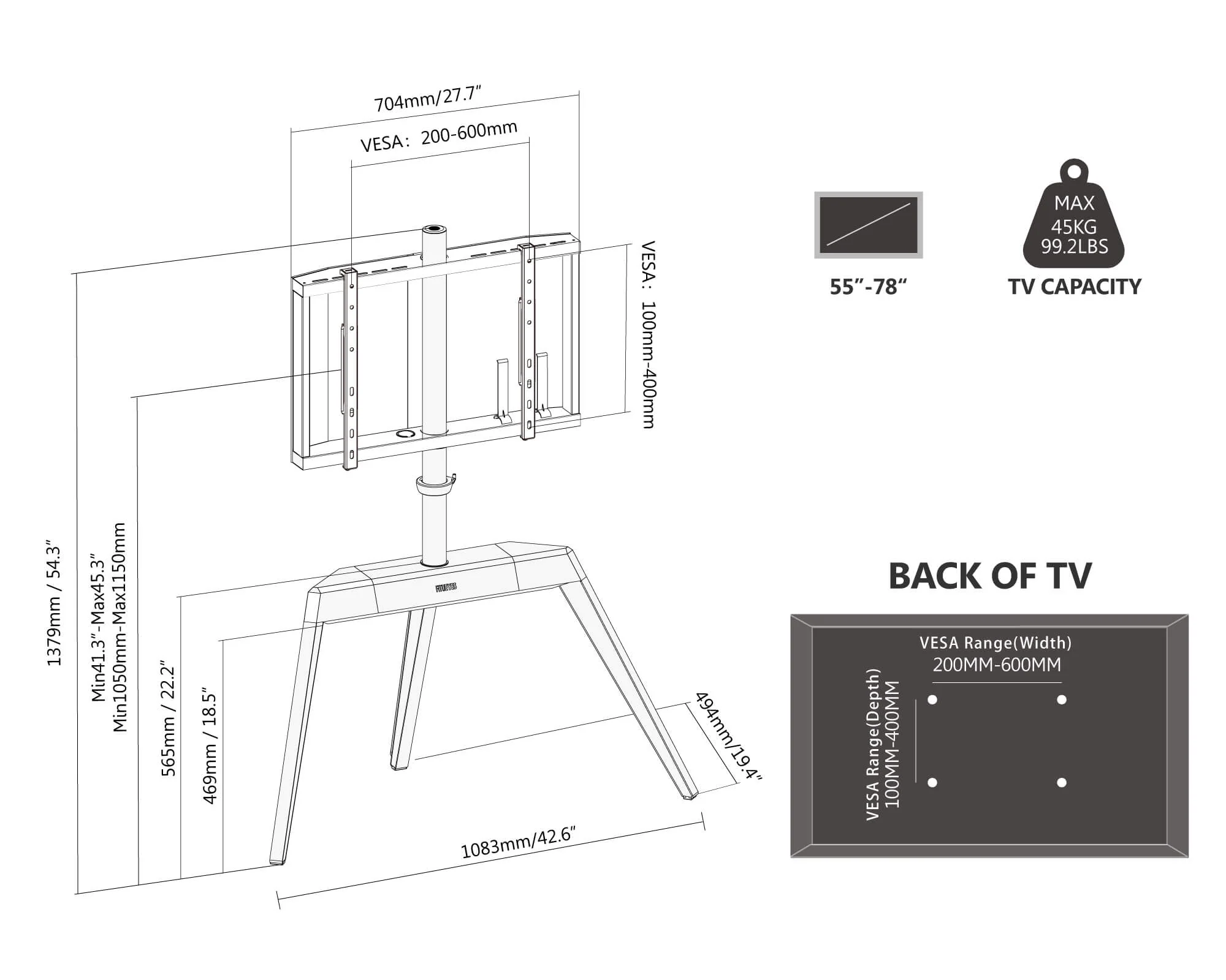 Picasso FT78 TV Stand - Image 25